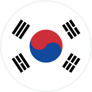 South Korea Round Sticker