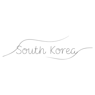 South Korea Script Sticker