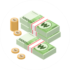 South Korean Won Banknotes Sticker