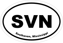 Southaven, Mississippi Oval Stickers
