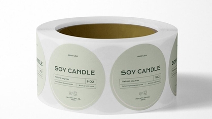 Soy Candle Label Circle Roll Labels