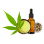 Spa Composition With Cbd Oil Bottle Sticker