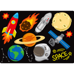 Space Doodle Sticker Sheet