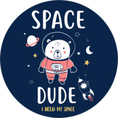 Space Dude I Need My Space Sticker