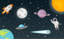 Space Elements Rectangle Sticker