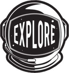 Space Helmet Explore Sticker