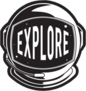 Space Helmet Explore Sticker