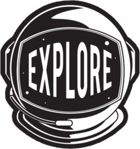 Space Helmet Explore Sticker