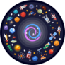 Space Icons Black Hole Sticker