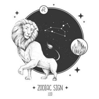 Space Lion Leo Fire Sign Sticker