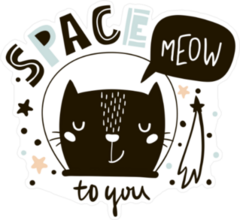 Space Meow to You Sticker