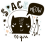 Space Meow to You Sticker