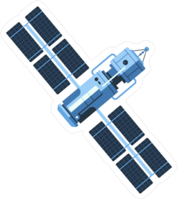 Space Satellite Sticker