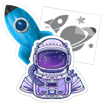 Space, Astronaut & Astronomy Stickers - 100s of Decals