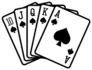 Spade Royal Straight Flush Poker Hand Sticker