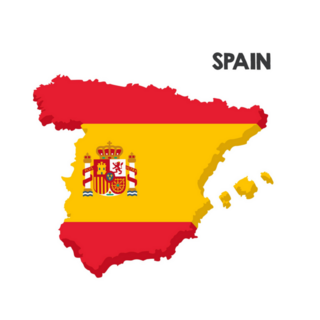 Spain 3d Textured Flag Map Sticker