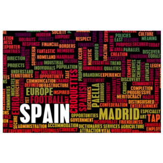 Spain As A Country Abstract Art Concept Sticker