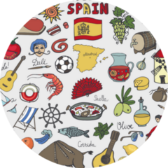 Spain Doodles Elements Sticker