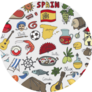 Spain Doodles Elements Sticker
