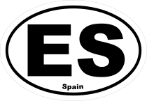 Spain Es Oval Sticker