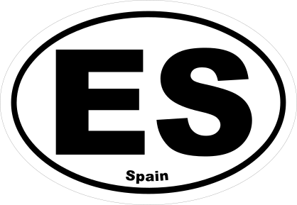 Spain Es Oval Sticker