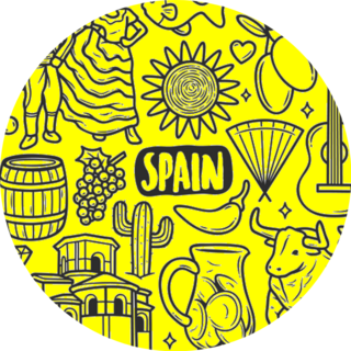 Spain Icons Hand Drawn Doodle Sticker