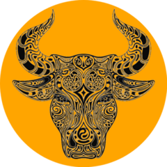 Spanish Bull With Mosaic Design Sticker