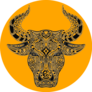 Spanish Bull With Mosaic Design Sticker