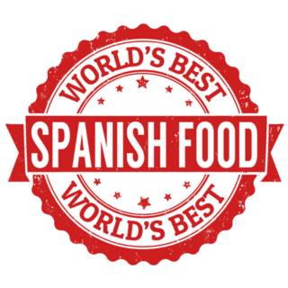 Spanish Food Worlds Best Stamp Sticker