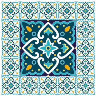 Spanish Tile Pattern Floor Mosaic Sticker