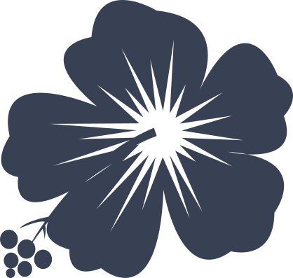 Sparkling Hibiscus Flower Sticker