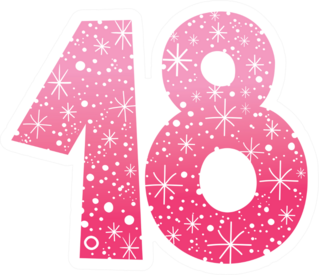 Sparkling Pink 18 Sticker