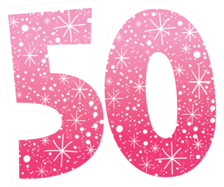 Sparkling Pink 50 Sticker