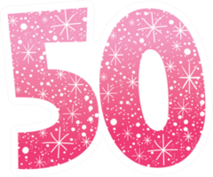 Sparkling Pink 50 Sticker