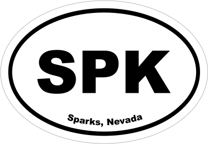 Sparks, Nevada Oval Stickers