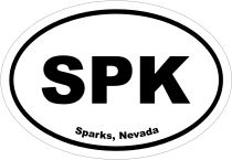 Sparks, Nevada Oval Stickers