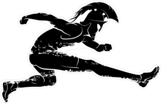 Spartan Race Athlete Leaping Sticker