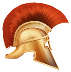 Spartan, Trojan, Corinthian Helmet Sticker