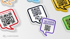 Speech Bubble QR Code Sticker Stack