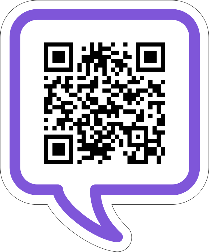 Speech Bubble QR Code Label | Custom QR Sticker | Car Stickers