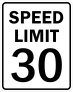 Speed Limit 30 Sticker