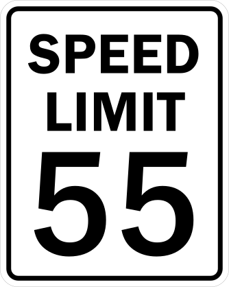 Speed Limit 55 Sticker