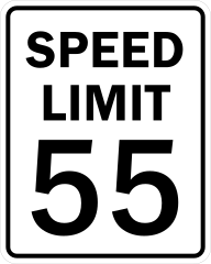 Speed Limit 55 Sticker