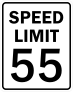 Speed Limit 55 Sticker