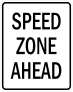 Speed Zone Ahead Sticker