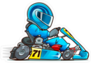 Speeding Cartoon Kart Racer Sticker