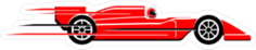 Speeding Race Car Sticker