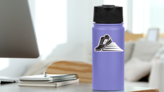 Speeding Running Sport Shoe Sticker on a Water Bottle (New) example