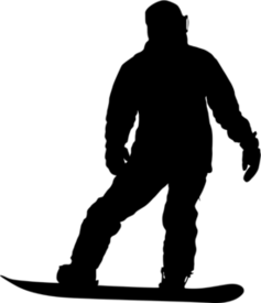 Speeding Snowboarder Sticker