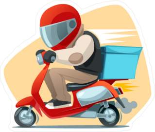 Speedy Delivery Scooter Motorcycle Sticker